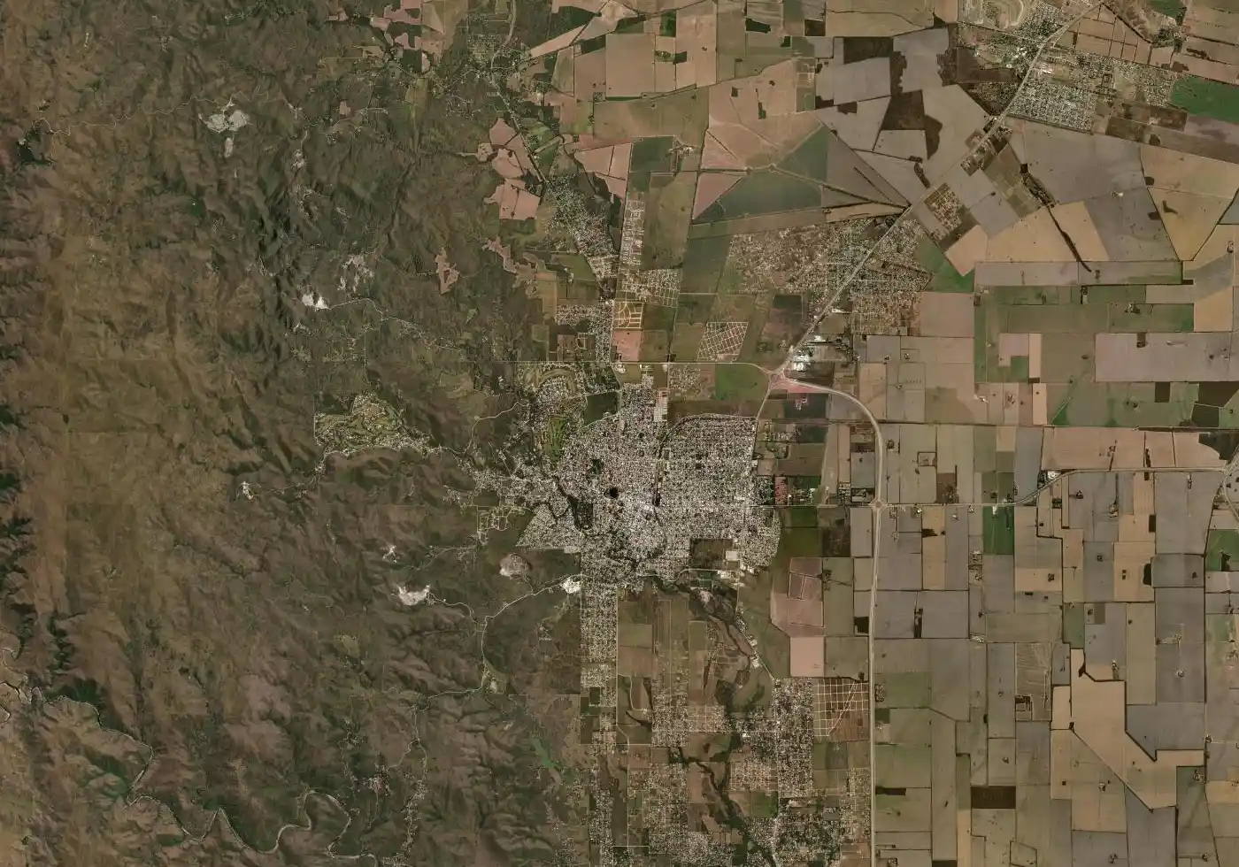 Mapa satelital de Alta Gracia con el marcador del servicio
