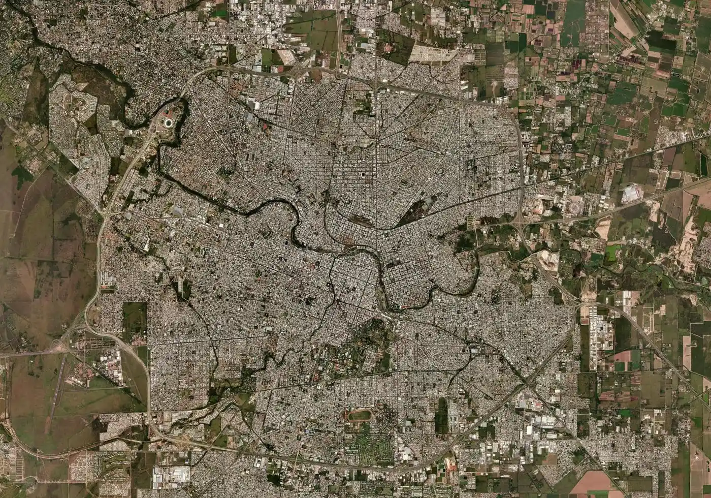 Mapa satelital de Córdoba capital con el marcador del servicio