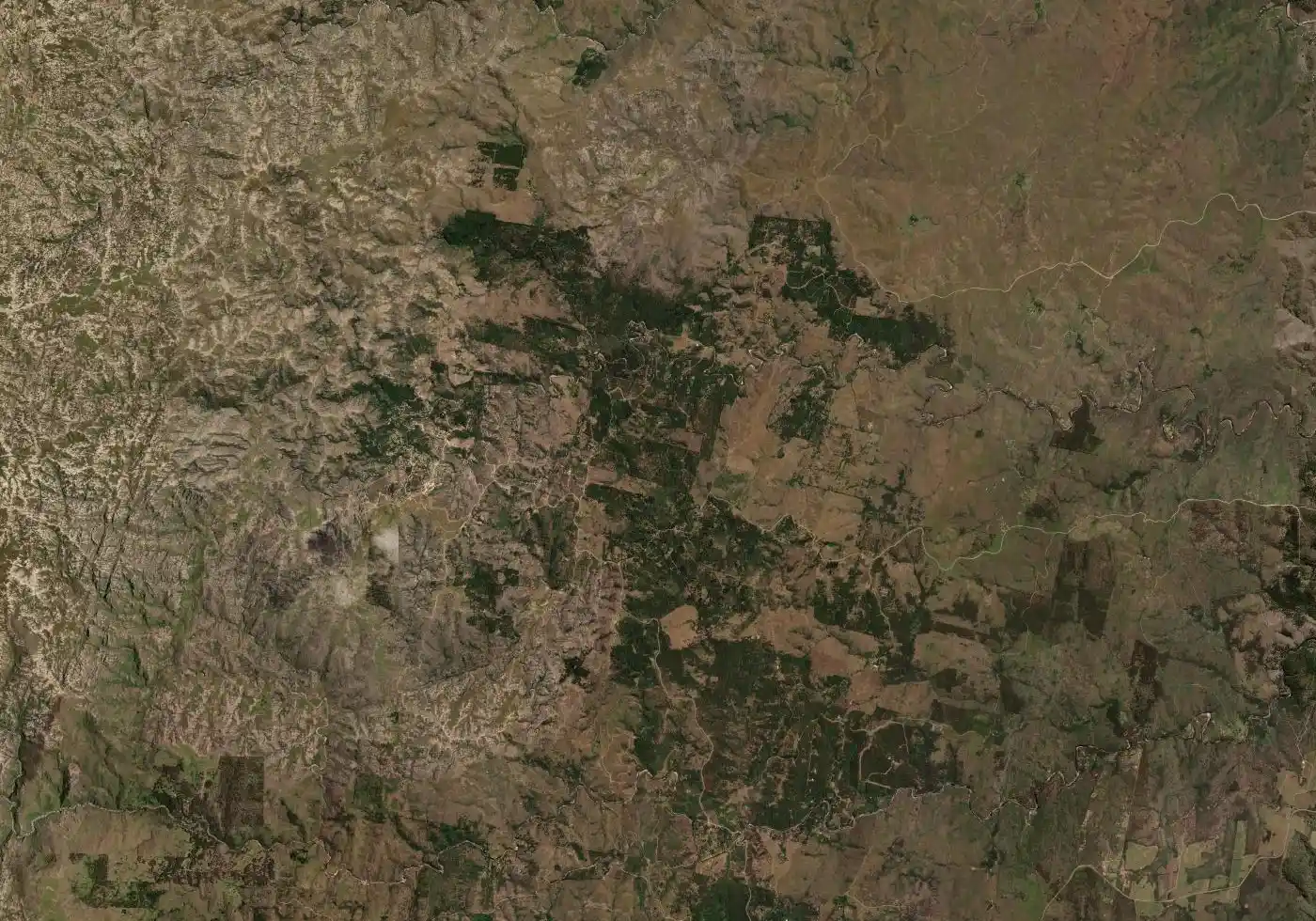Mapa satelital de Villa Berna con el marcador del servicio