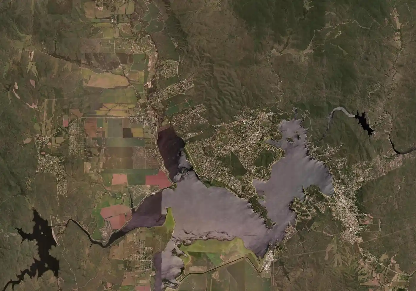 Mapa satelital de Villa Rumipal con el marcador del servicio